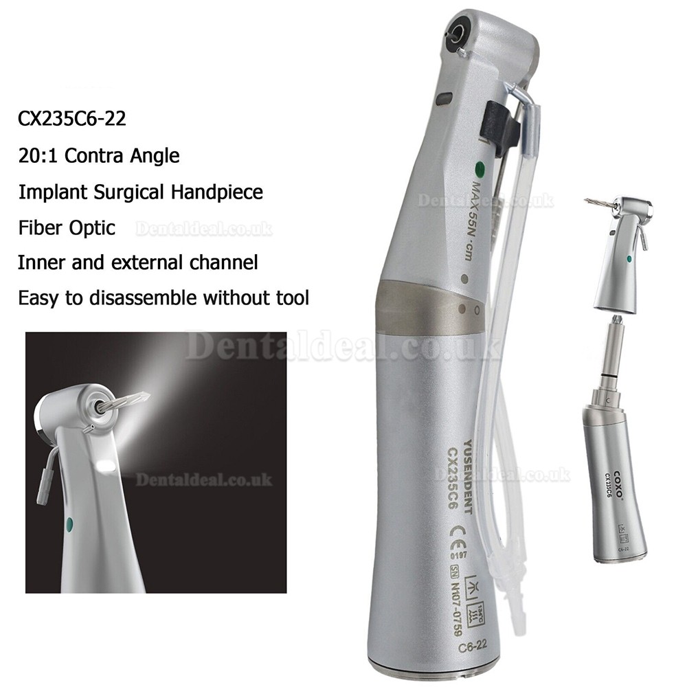 COXO C-Sailor Pro Dental Implant System Surgical Brushless Motor with 2Pcs Fiber Optic Contra-angle